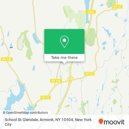 Mapa de School St Glendale, Armonk, NY 10504