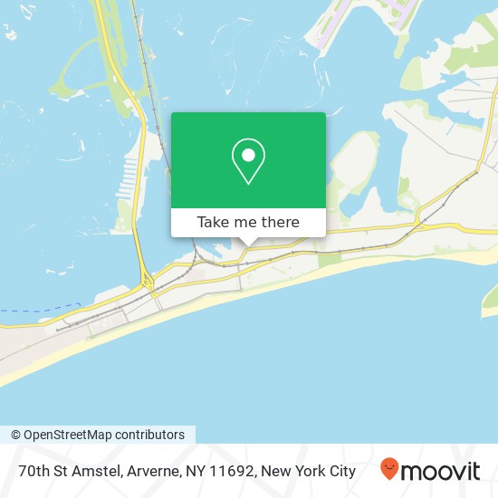 Mapa de 70th St Amstel, Arverne, NY 11692