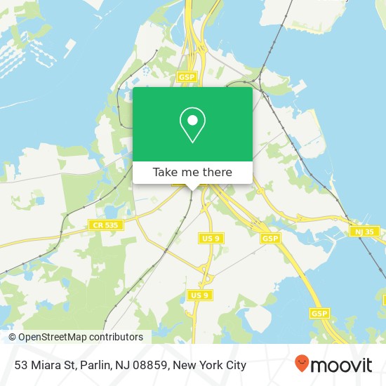 Mapa de 53 Miara St, Parlin, NJ 08859