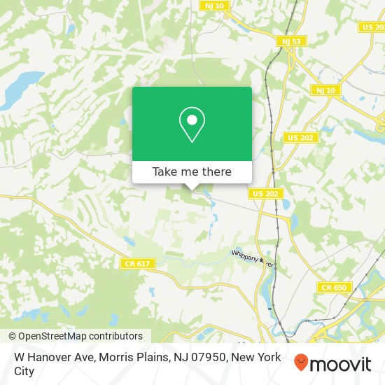 W Hanover Ave, Morris Plains, NJ 07950 map