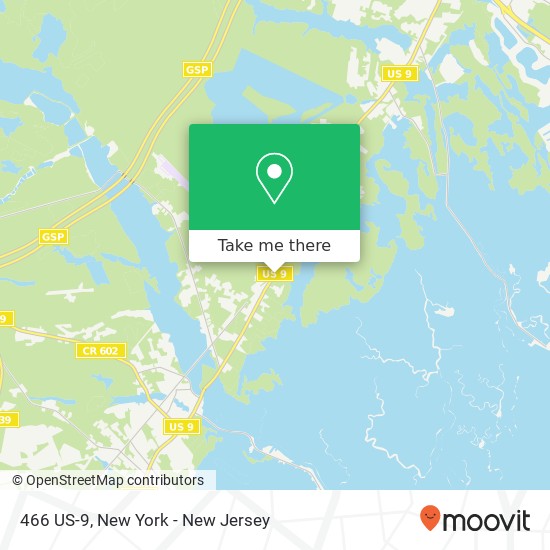 Mapa de 466 US-9, West Creek, NJ 08092
