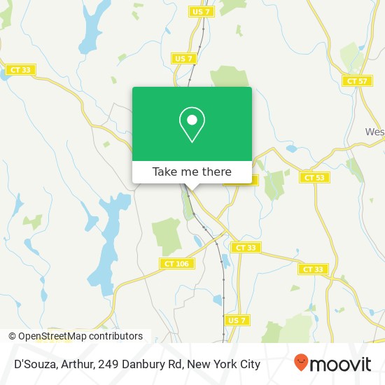 Mapa de D'Souza, Arthur, 249 Danbury Rd