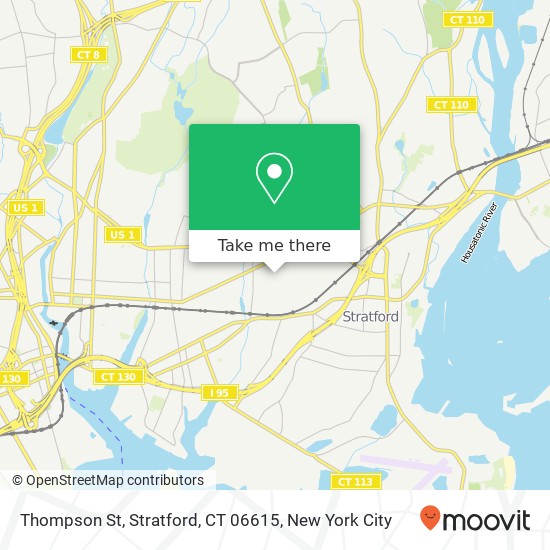 Mapa de Thompson St, Stratford, CT 06615