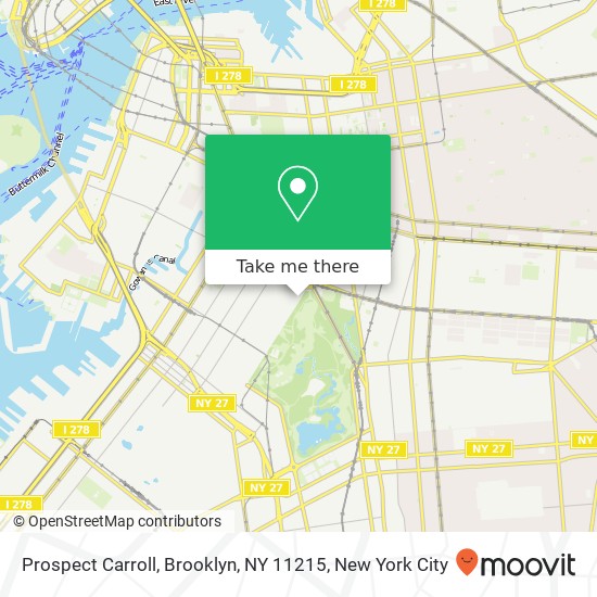 Mapa de Prospect Carroll, Brooklyn, NY 11215