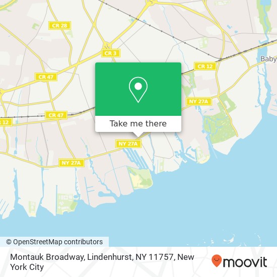 Montauk Broadway, Lindenhurst, NY 11757 map