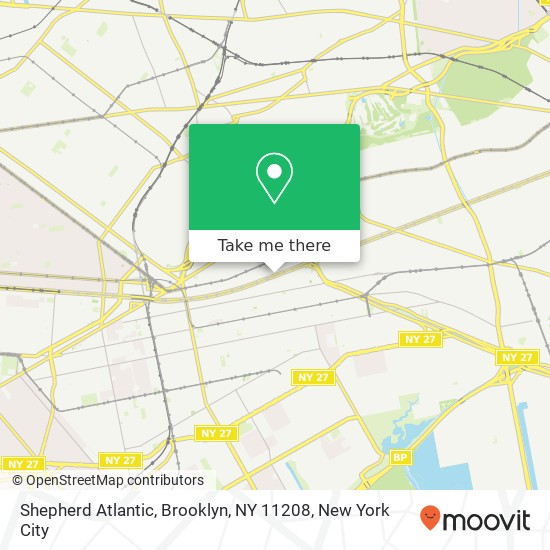 Mapa de Shepherd Atlantic, Brooklyn, NY 11208