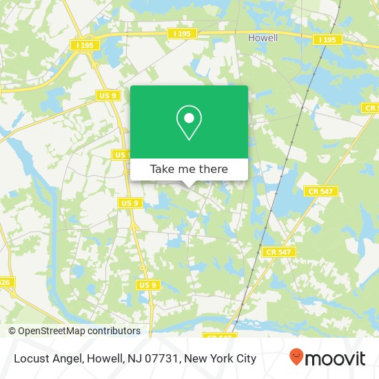 Locust Angel, Howell, NJ 07731 map