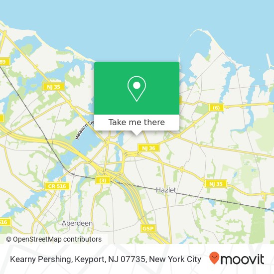 Kearny Pershing, Keyport, NJ 07735 map