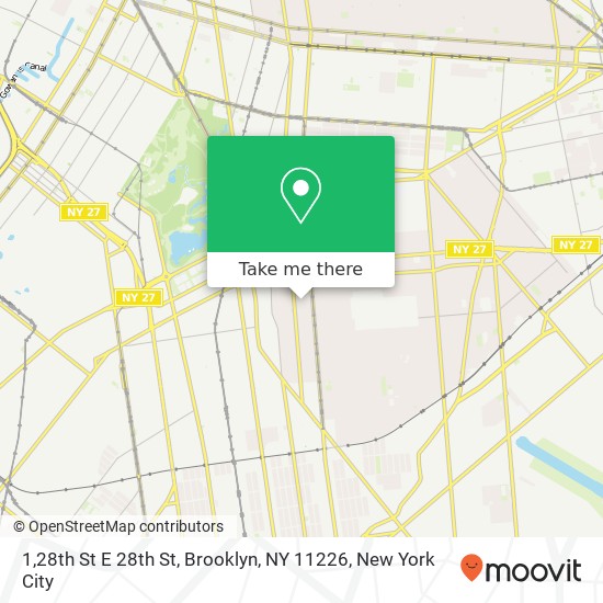 1,28th St E 28th St, Brooklyn, NY 11226 map