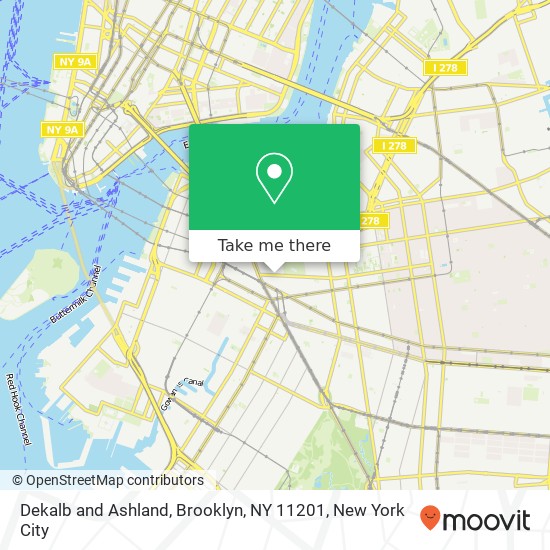 Dekalb and Ashland, Brooklyn, NY 11201 map