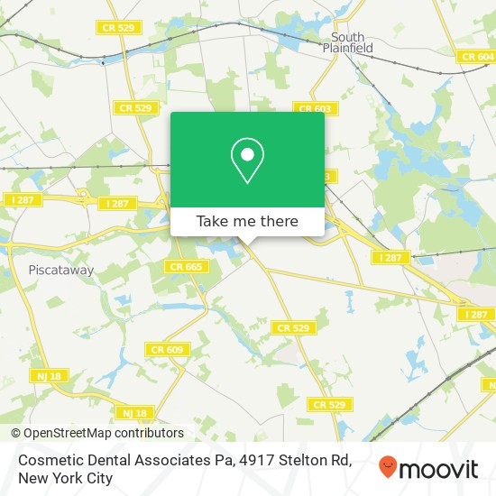 Mapa de Cosmetic Dental Associates Pa, 4917 Stelton Rd