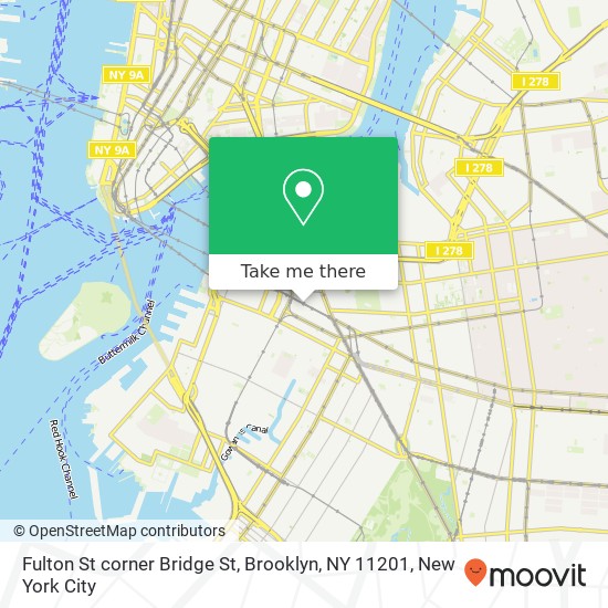 Mapa de Fulton St corner Bridge St, Brooklyn, NY 11201