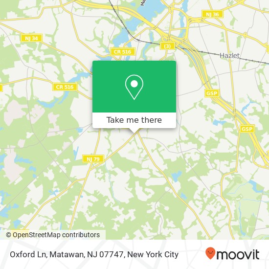 Oxford Ln, Matawan, NJ 07747 map