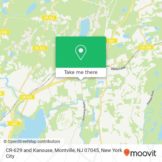 Mapa de CR-629 and Kanouse, Montville, NJ 07045
