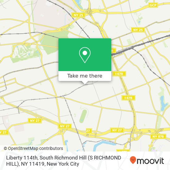 Mapa de Liberty 114th, South Richmond Hill (S RICHMOND HILL), NY 11419