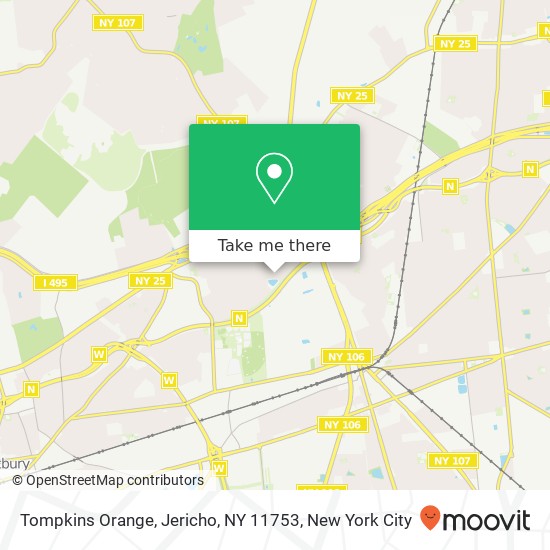 Mapa de Tompkins Orange, Jericho, NY 11753