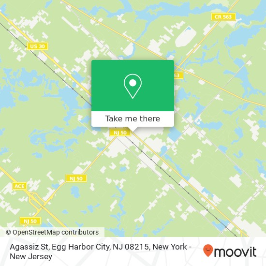 Mapa de Agassiz St, Egg Harbor City, NJ 08215
