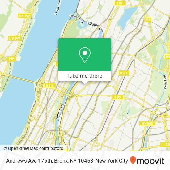 Andrews Ave 176th, Bronx, NY 10453 map