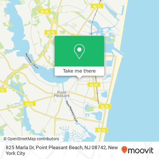 825 Marla Dr, Point Pleasant Beach, NJ 08742 map