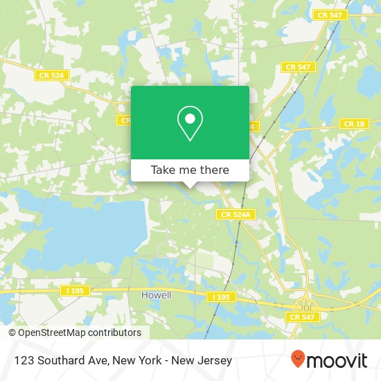 Mapa de 123 Southard Ave, Farmingdale, NJ 07727
