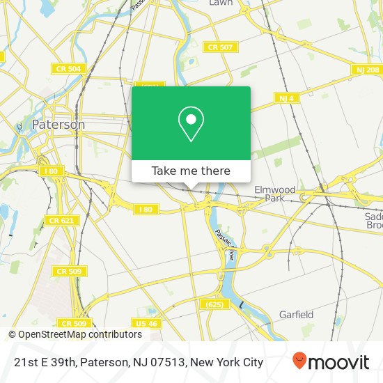 Mapa de 21st E 39th, Paterson, NJ 07513