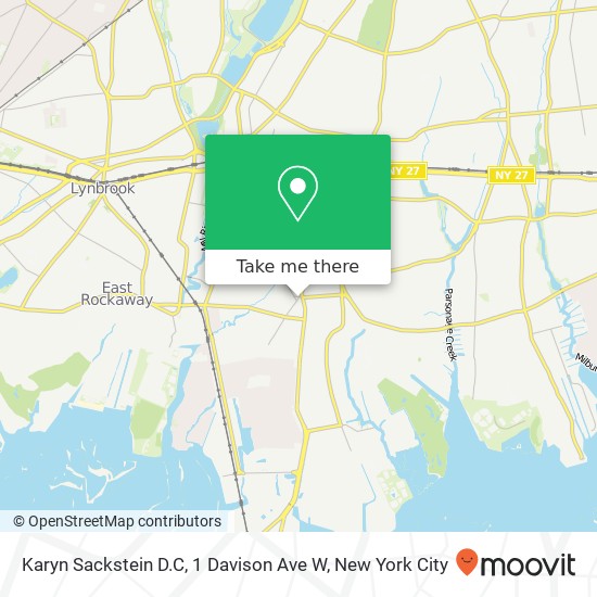 Mapa de Karyn Sackstein D.C, 1 Davison Ave W