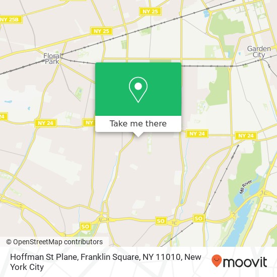 Mapa de Hoffman St Plane, Franklin Square, NY 11010