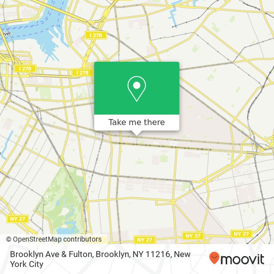 Mapa de Brooklyn Ave & Fulton, Brooklyn, NY 11216