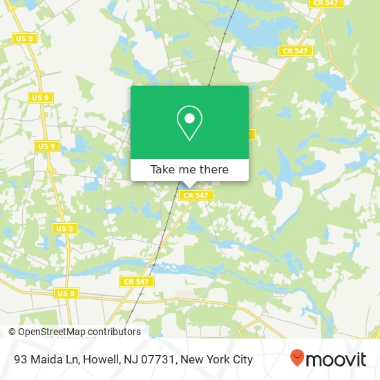 93 Maida Ln, Howell, NJ 07731 map