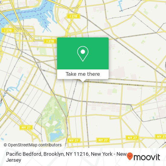 Mapa de Pacific Bedford, Brooklyn, NY 11216