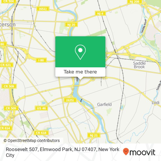 Mapa de Roosevelt 507, Elmwood Park, NJ 07407