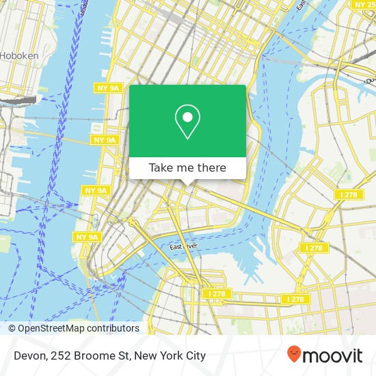 Devon, 252 Broome St map