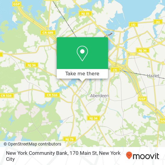 Mapa de New York Community Bank, 170 Main St