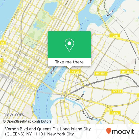 Mapa de Vernon Blvd and Queens Plz, Long Island City (QUEENS), NY 11101