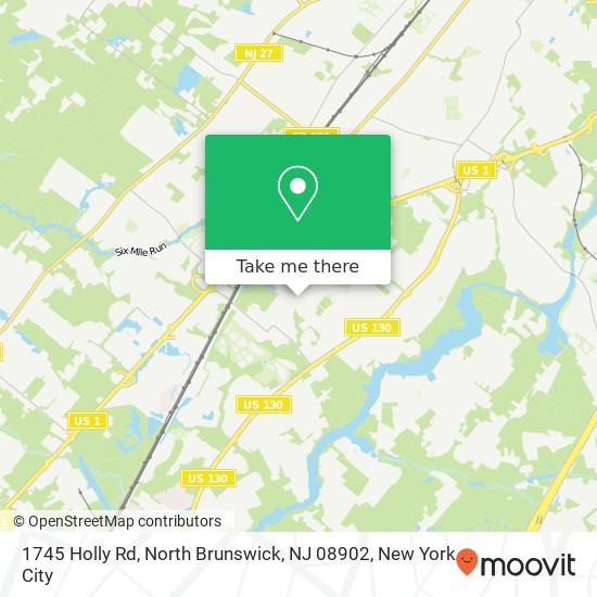 Mapa de 1745 Holly Rd, North Brunswick, NJ 08902