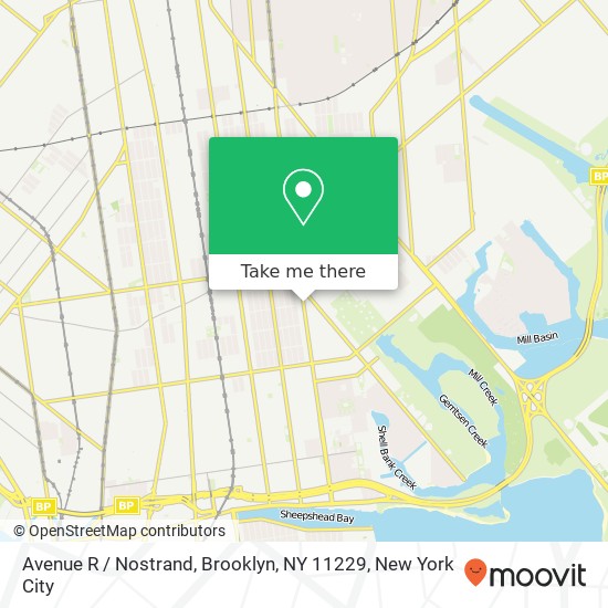 Mapa de Avenue R / Nostrand, Brooklyn, NY 11229