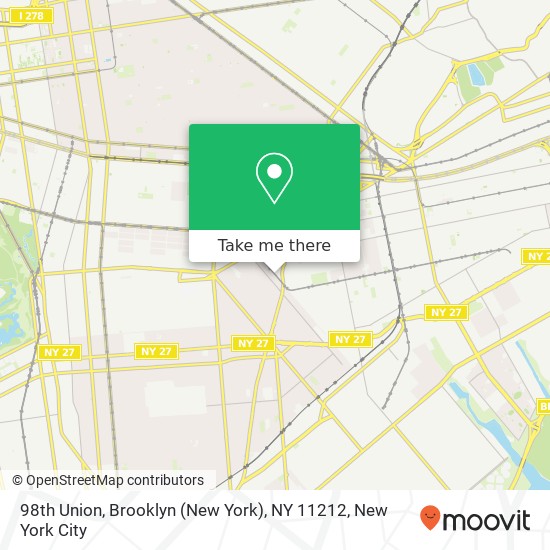 98th Union, Brooklyn (New York), NY 11212 map