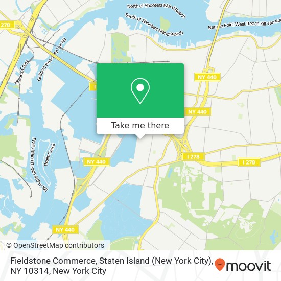 Mapa de Fieldstone Commerce, Staten Island (New York City), NY 10314