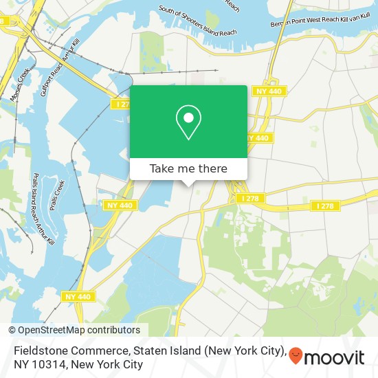 Mapa de Fieldstone Commerce, Staten Island (New York City), NY 10314
