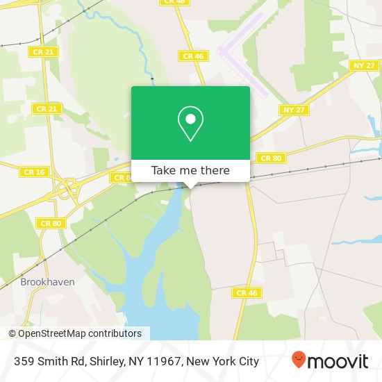 Mapa de 359 Smith Rd, Shirley, NY 11967