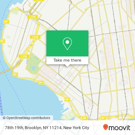 Mapa de 78th 19th, Brooklyn, NY 11214