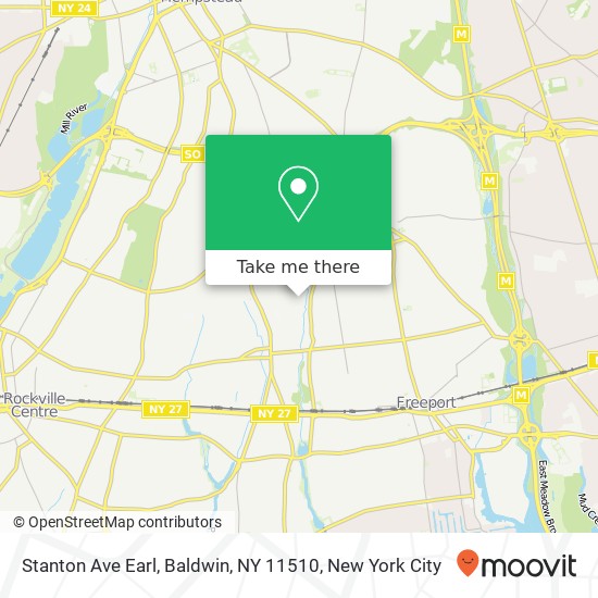 Mapa de Stanton Ave Earl, Baldwin, NY 11510