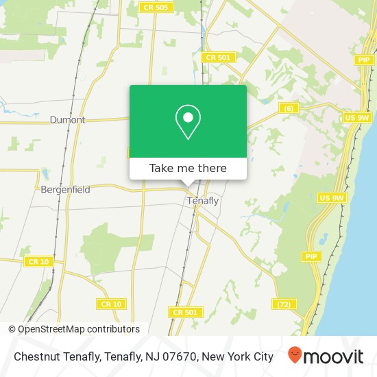 Mapa de Chestnut Tenafly, Tenafly, NJ 07670