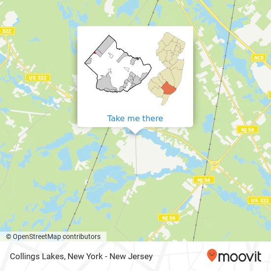 Collings Lakes map