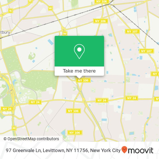 Mapa de 97 Greenvale Ln, Levittown, NY 11756