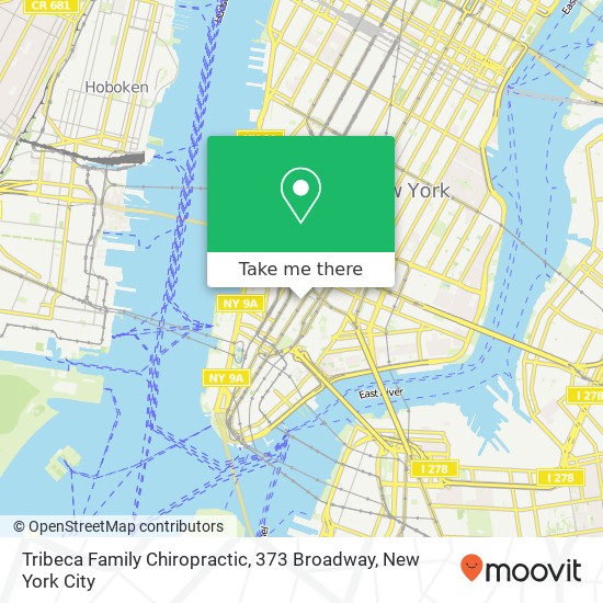 Mapa de Tribeca Family Chiropractic, 373 Broadway