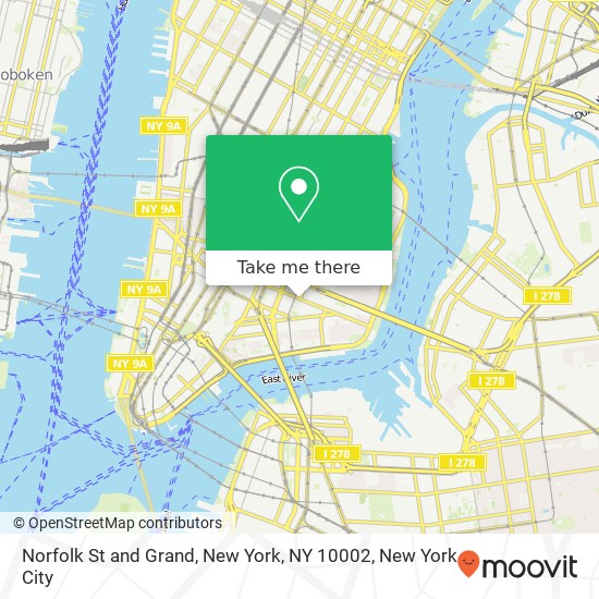 Norfolk St and Grand, New York, NY 10002 map