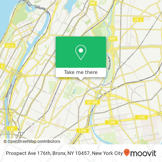 Mapa de Prospect Ave 176th, Bronx, NY 10457