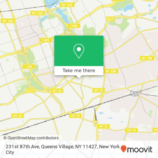 Mapa de 231st 87th Ave, Queens Village, NY 11427