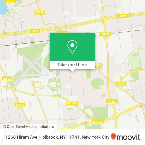 Mapa de 1268 Hiram Ave, Holbrook, NY 11741